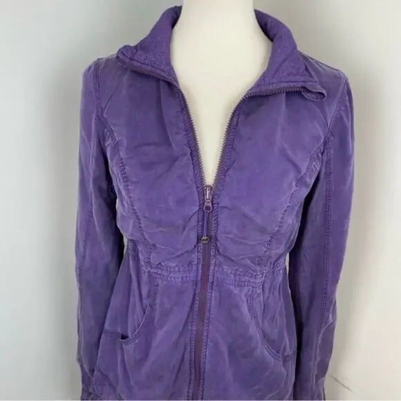 Lululemon Inner Peace Reversible Jacket Concord Grape Sz 6 Full Zip - Picture 6 of 15